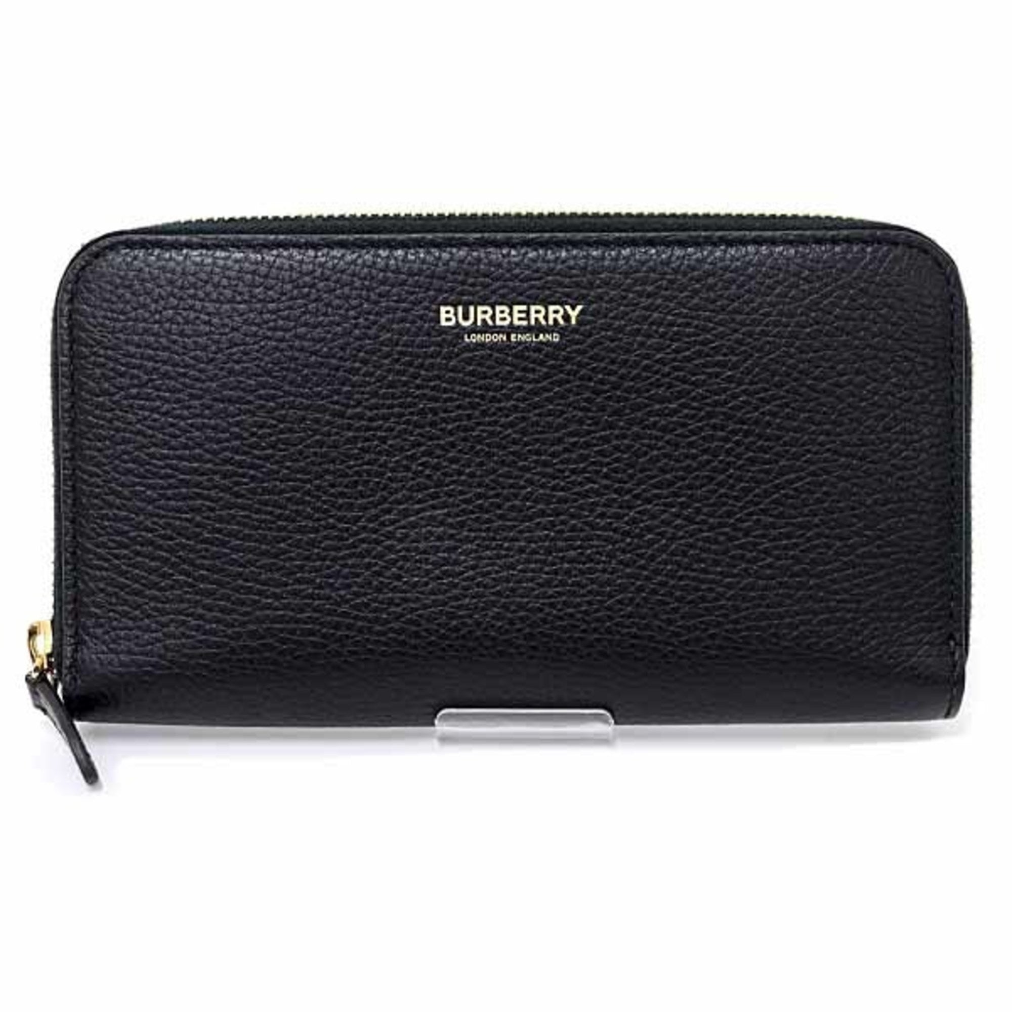 Burberry Black Leather Long Wallet (Bi-Fold)