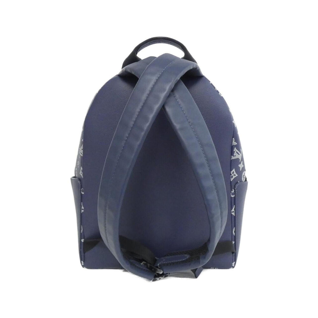 Louis Vuitton Monogram Shadow Black Navy Leather Backpack