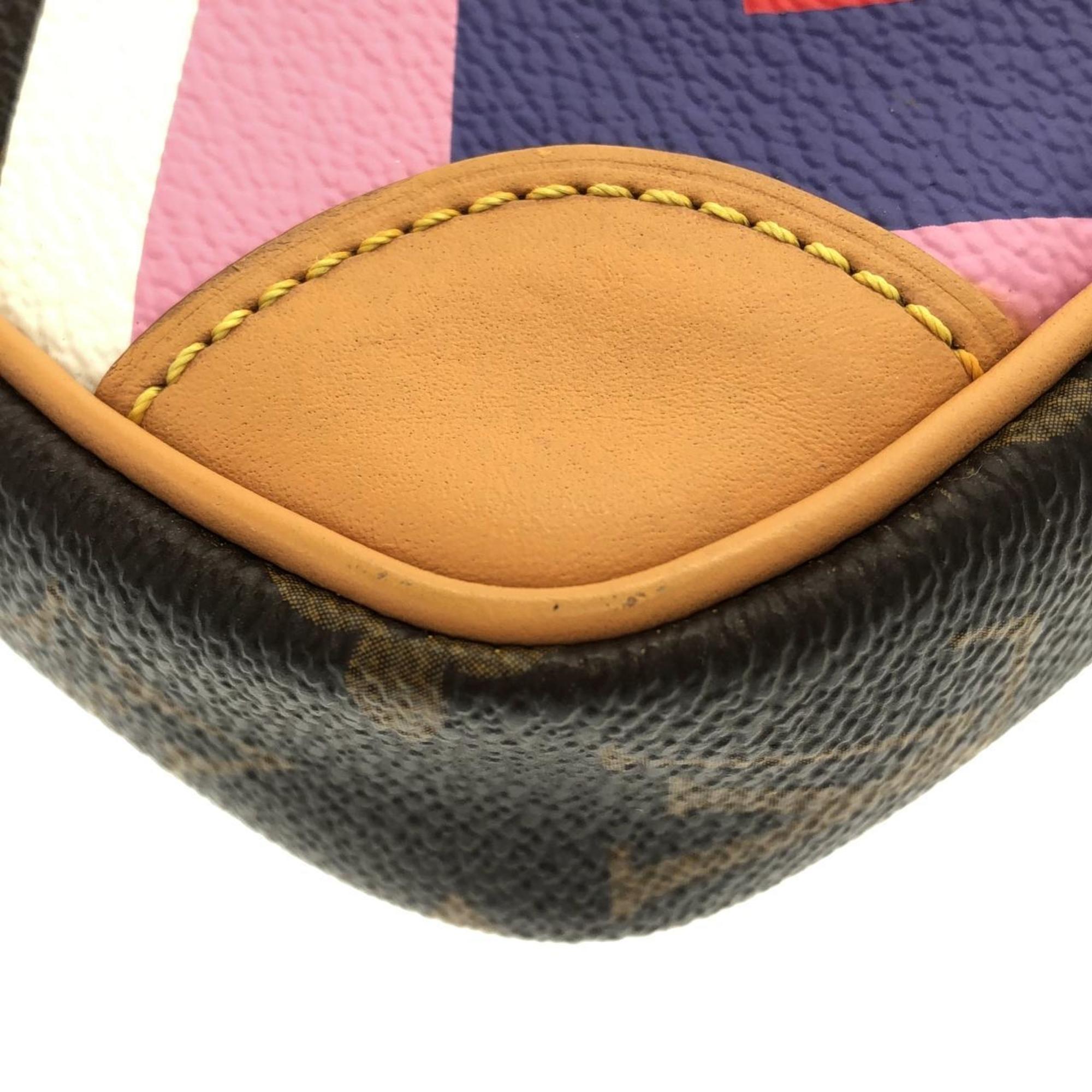 Louis Vuitton Brown Coated Canvas Shoulder Bag