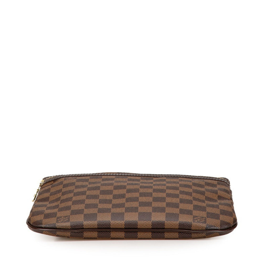 Louis Vuitton Damier Brown Damier Canvas Pvc Leather Pochette Shoulder Bag