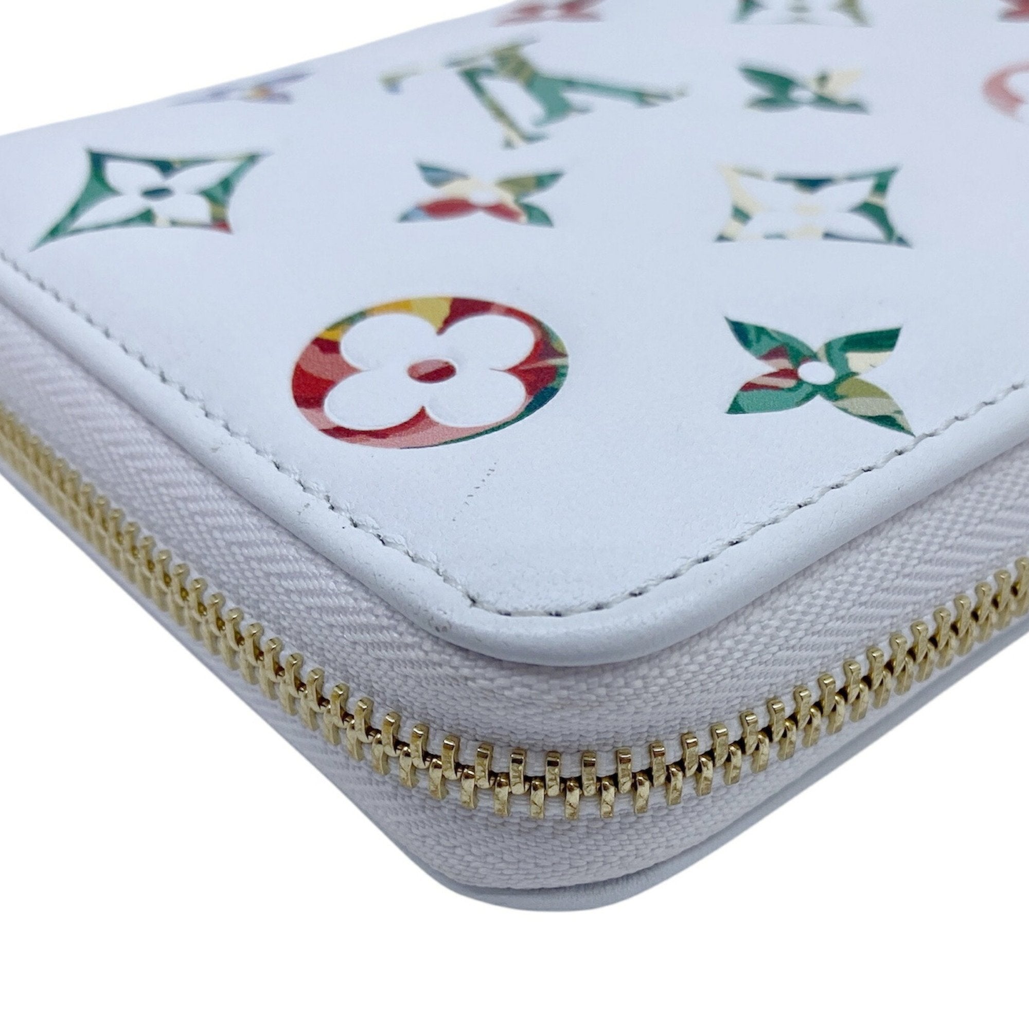 Louis Vuitton Multi-Color White Leather Long Wallet