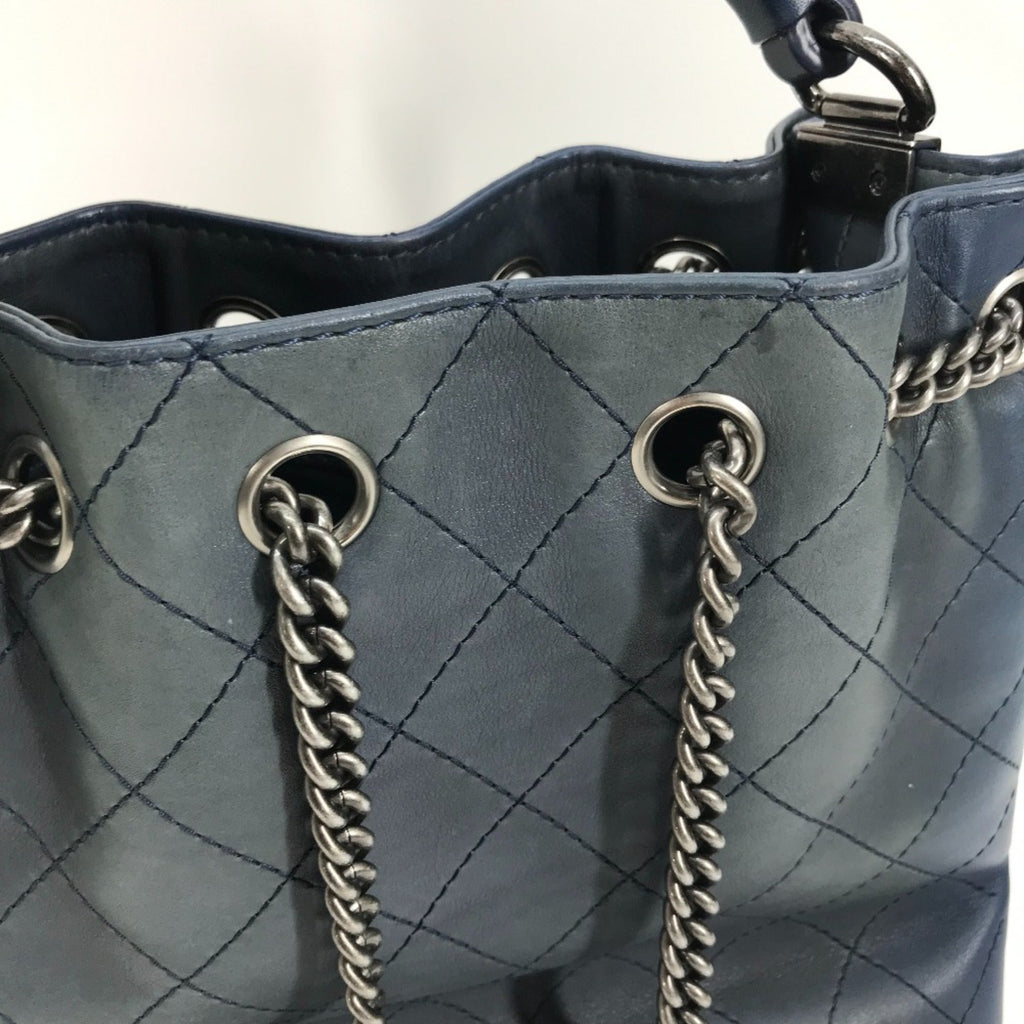 Chanel Blue Leather Shoulder Bag
