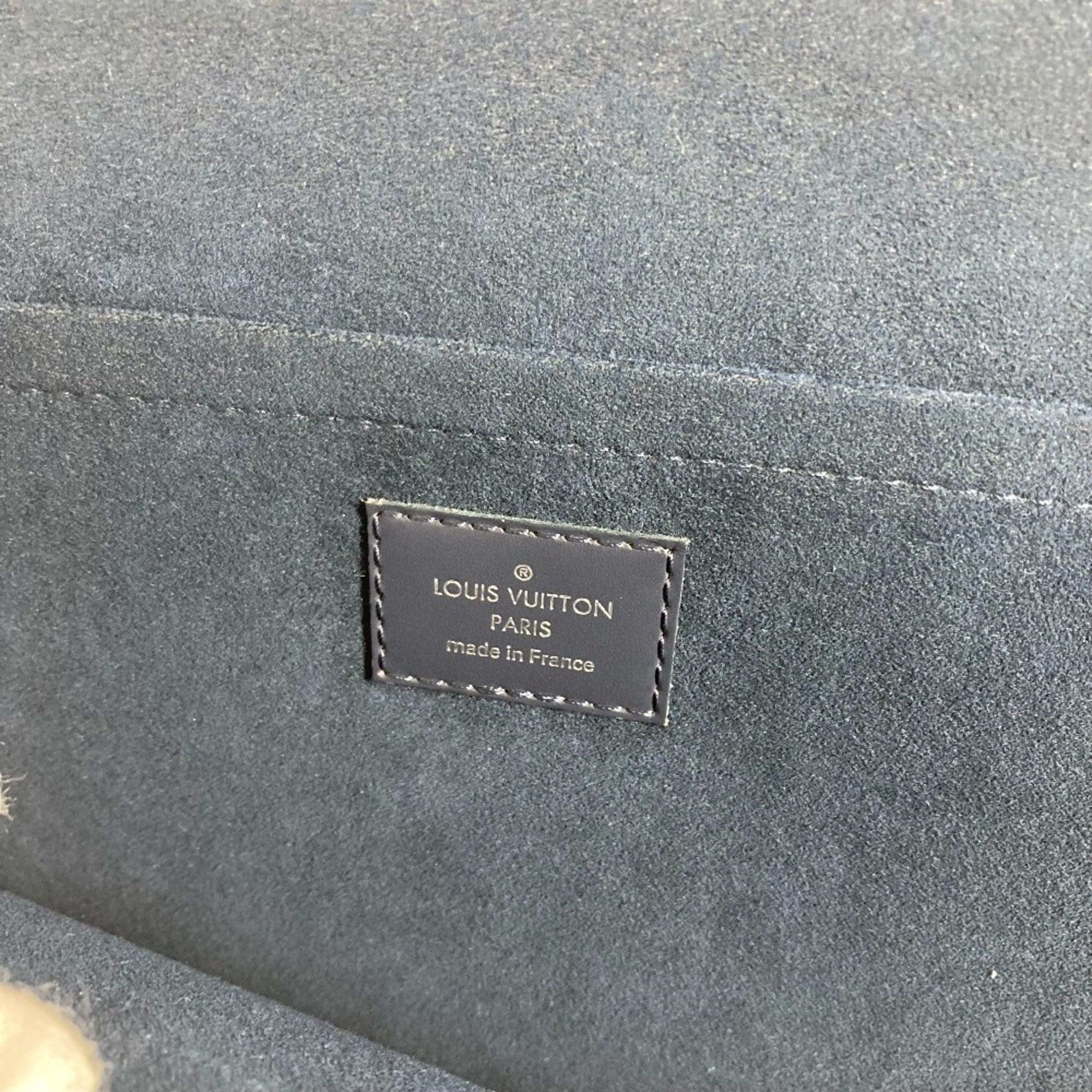 Louis Vuitton Epi Navy Blue Epi Leather Clutch Bag Pochette