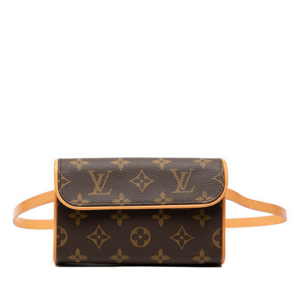 Louis Vuitton Brown Pvc Leather Pochette Sling Bag