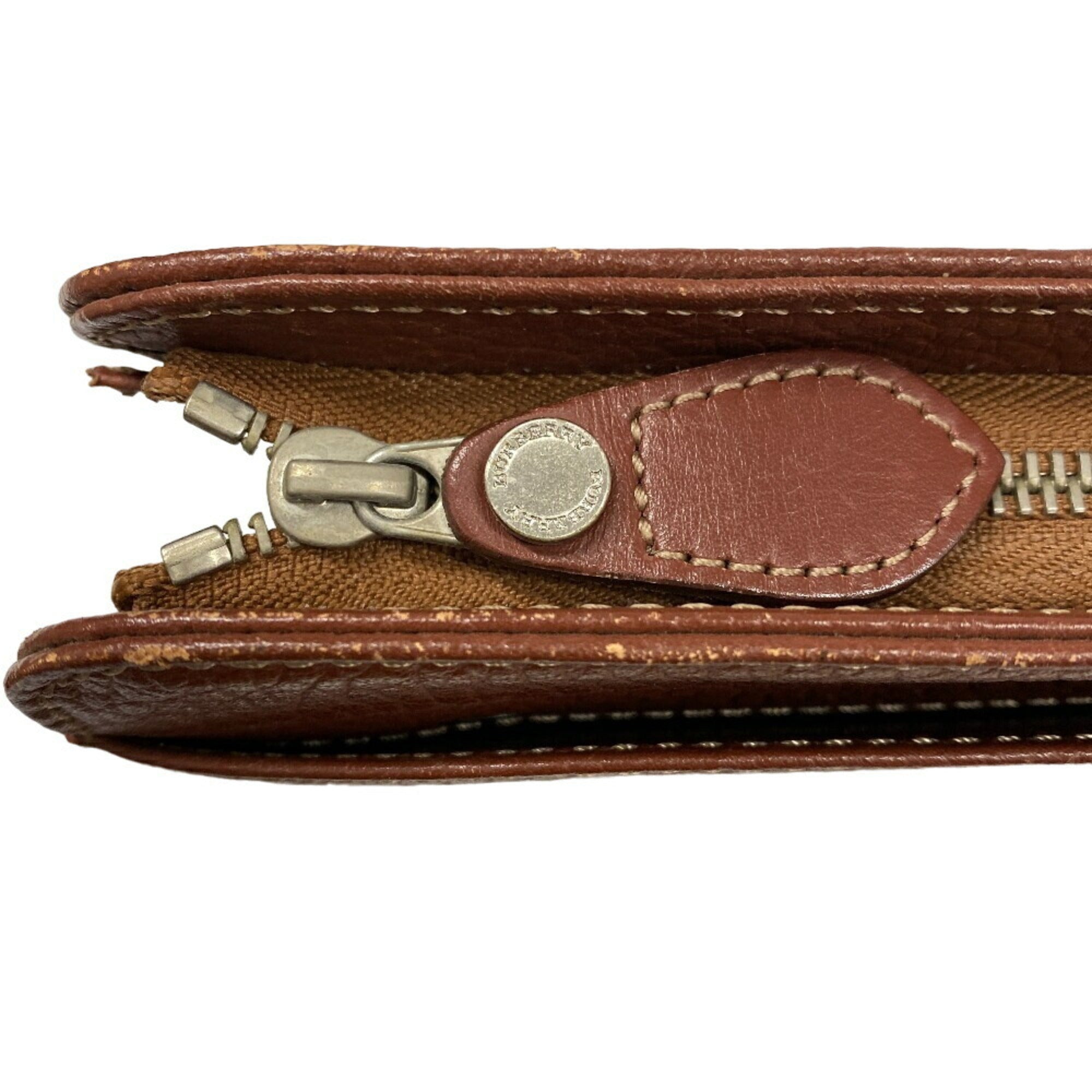 Burberry Brown Leather Clutch Bag