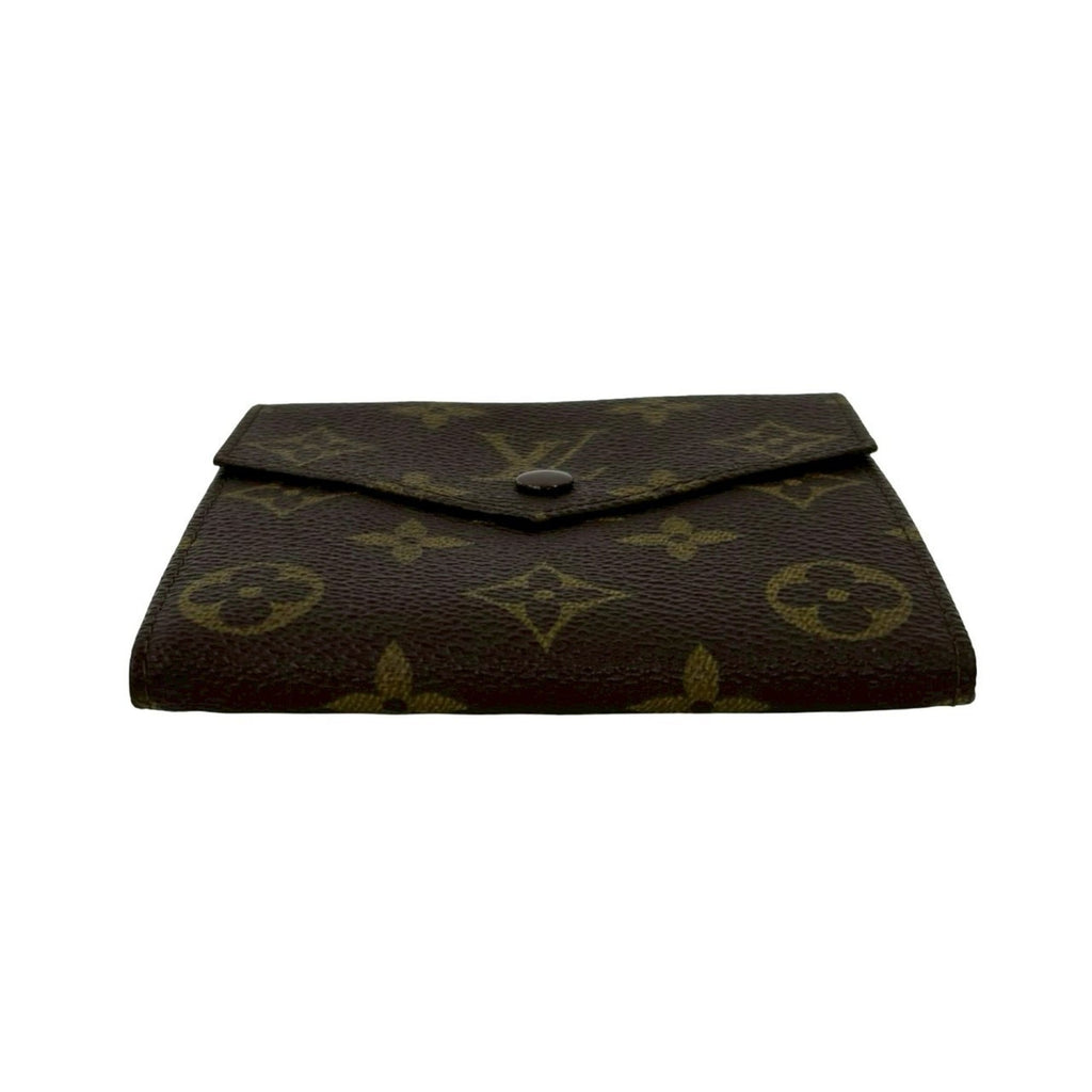 Louis Vuitton Brown Leather Pvc Wallet (Tri-Fold)