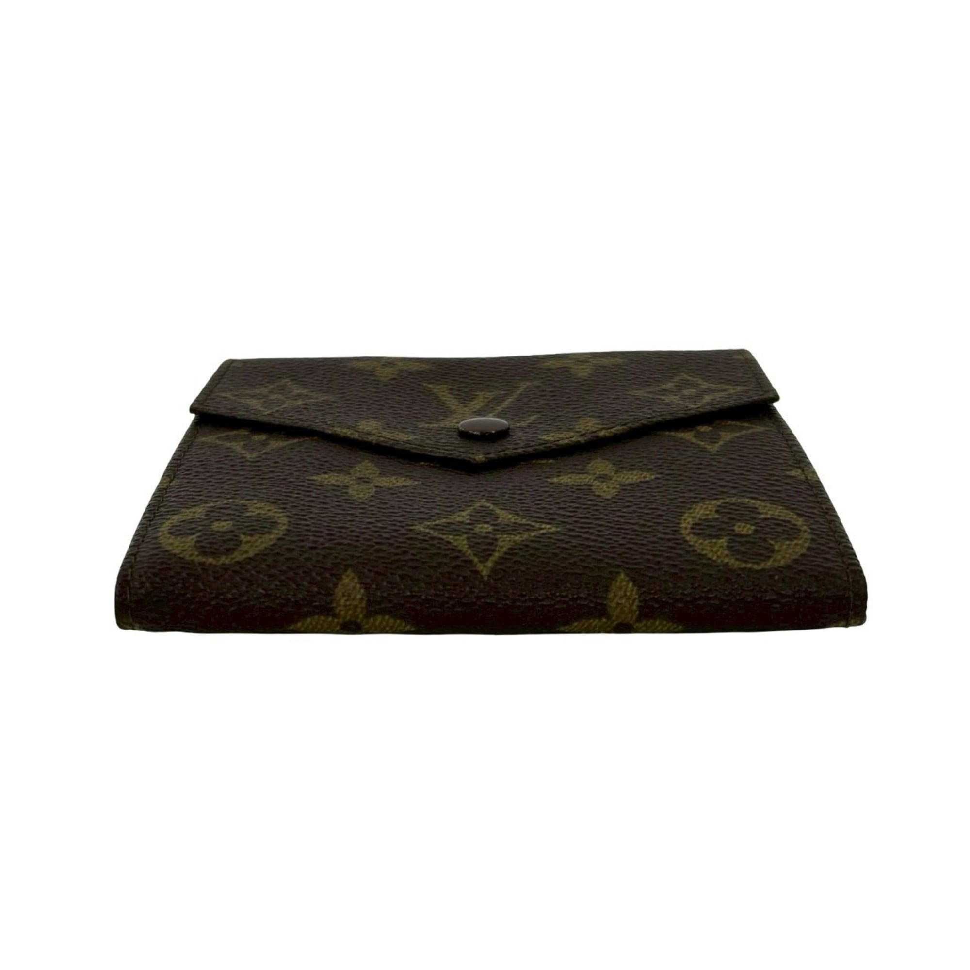 Louis Vuitton Brown Leather Pvc Wallet (Tri-Fold)