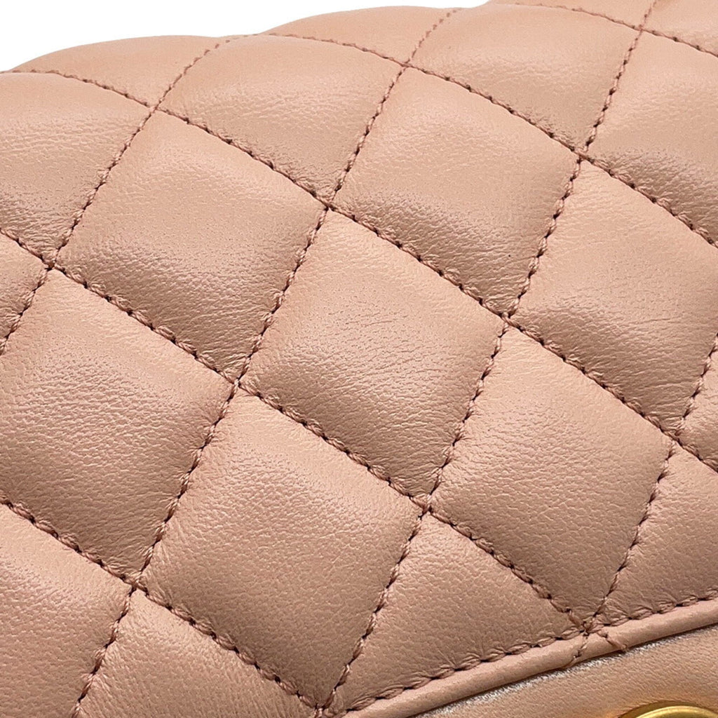 Chanel Light Pink Leather Handbag Shoulder Bag