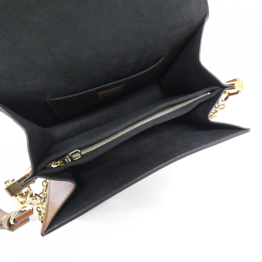 Louis Vuitton Brown Coated Canvas Shoulder Bag