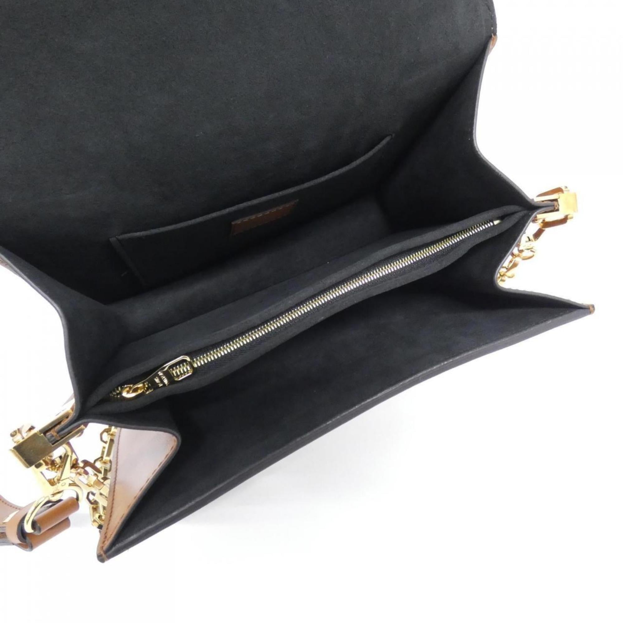 Louis Vuitton Brown Coated Canvas Shoulder Bag
