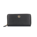 Gucci Black Leather Long Wallet (Bi-Fold) (Pre-Owned)