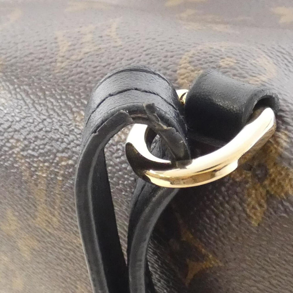 Louis Vuitton Black Marron Coated Canvas Leather Backpack