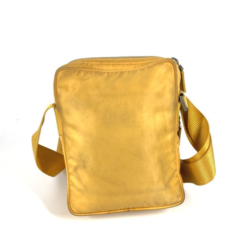 Prada Yellow Nylon Pochette Shoulder Bag