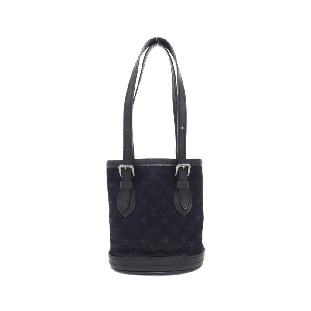 Louis Vuitton Black Monogram Satin Handbag