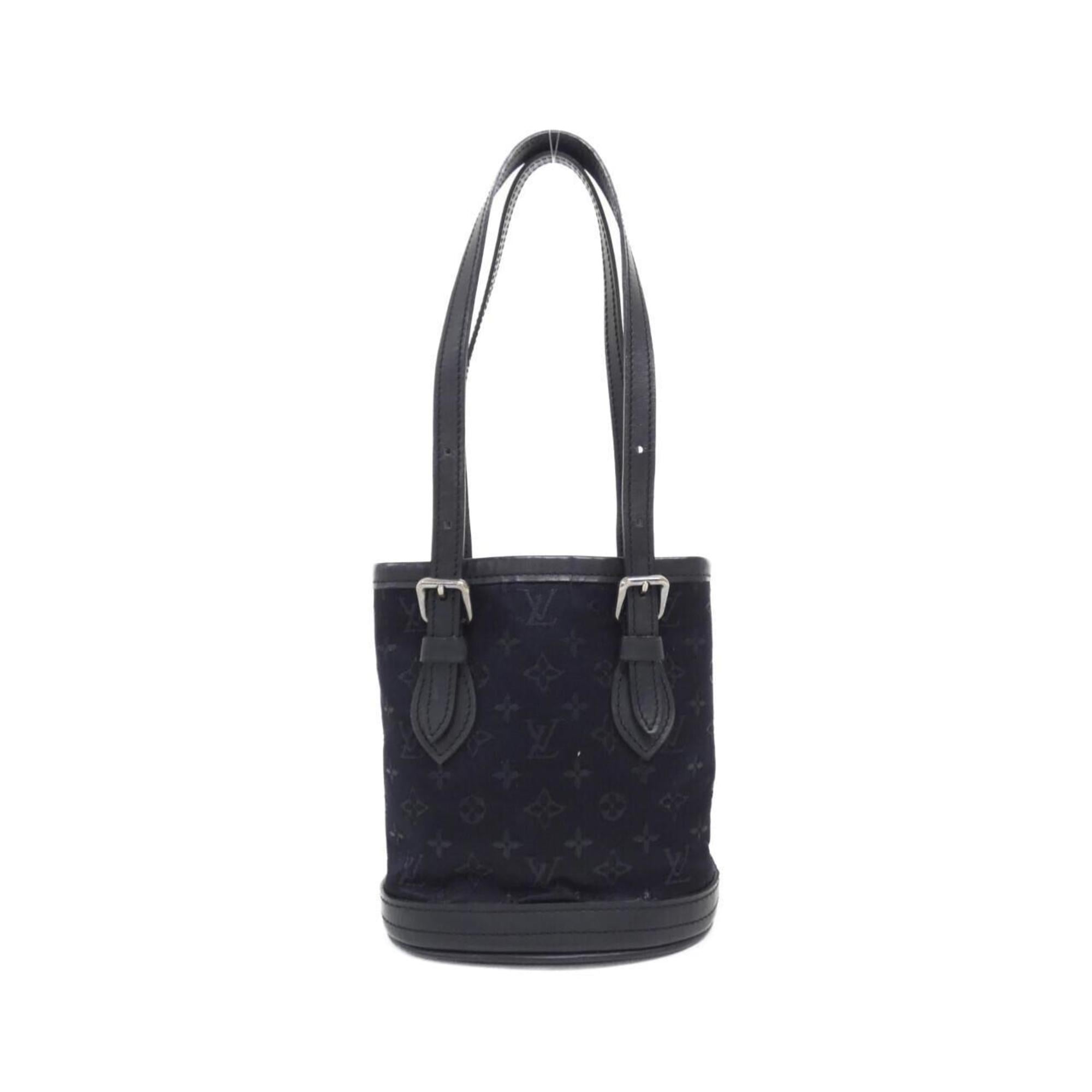 Louis Vuitton Black Monogram Satin Handbag