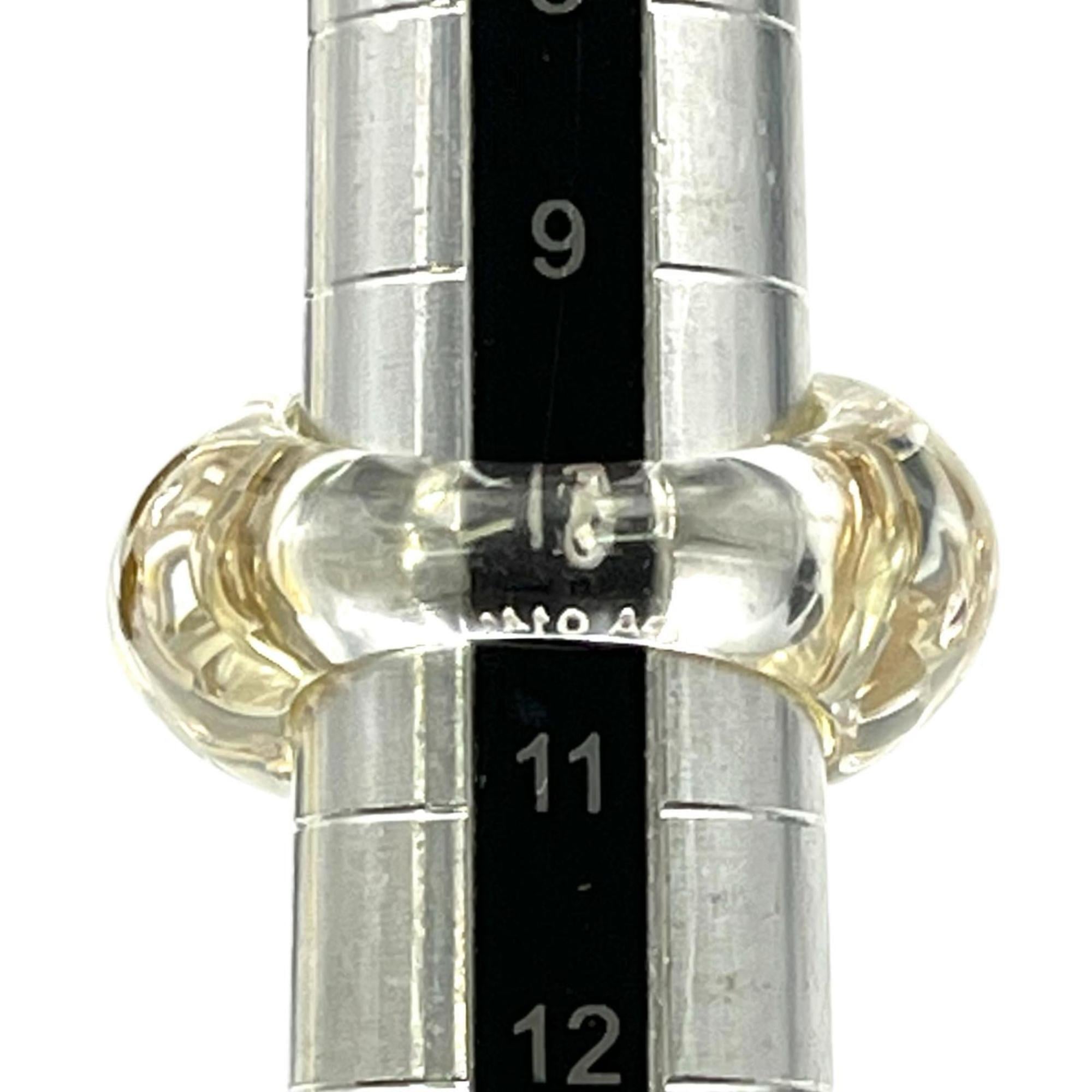 Louis Vuitton Silver Clear Band Ring