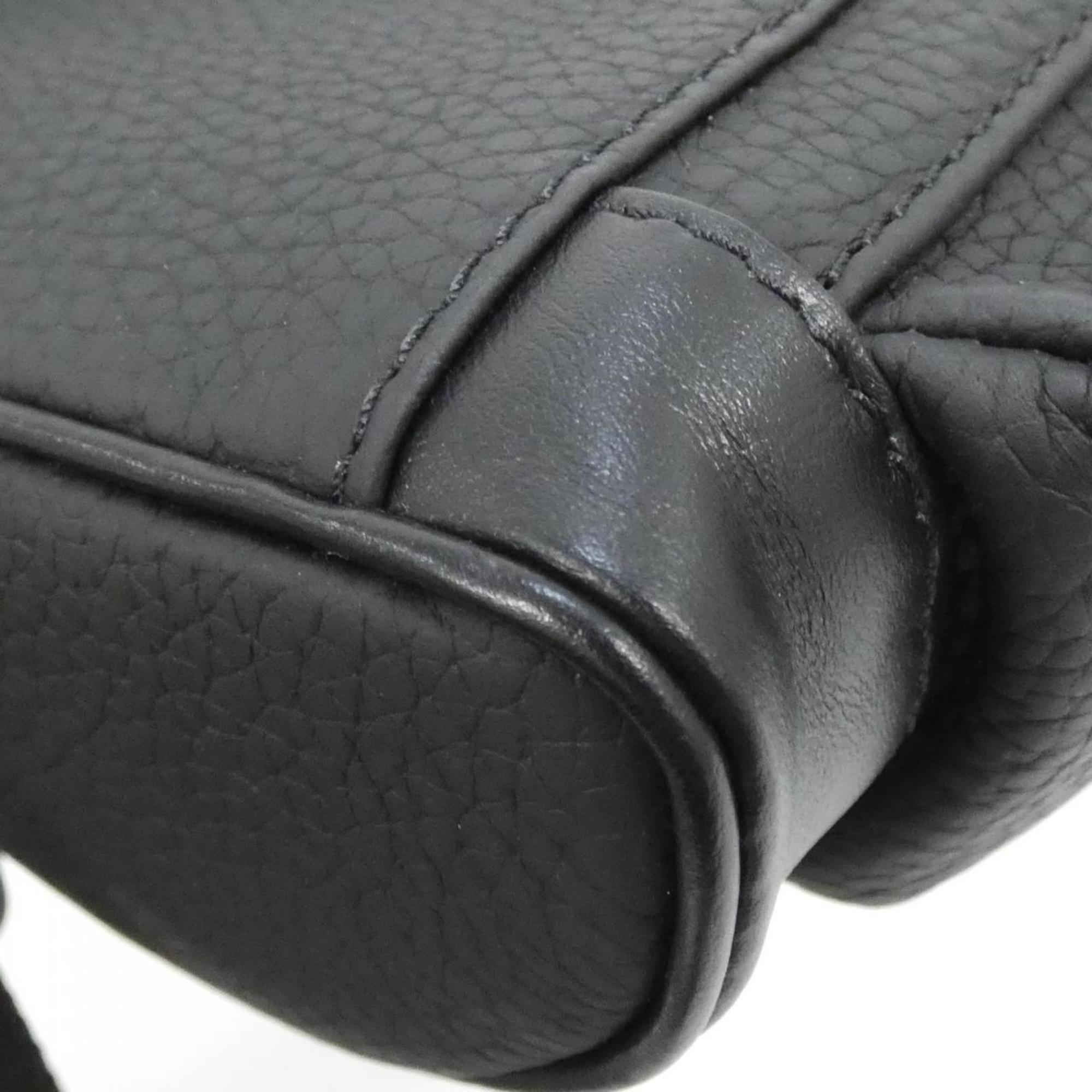 Louis Vuitton Black Leather Shoulder Bag
