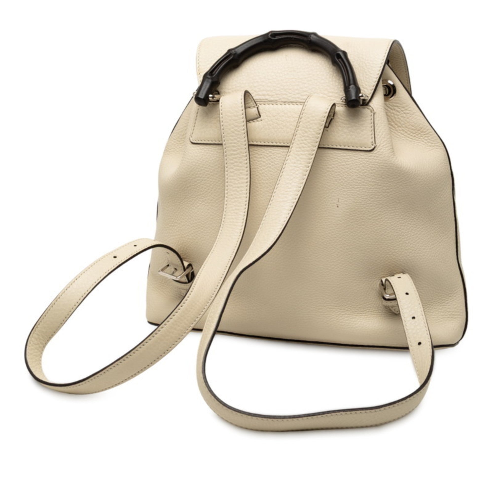 Gucci Ivory White Leather Backpack (Pre-Owned)