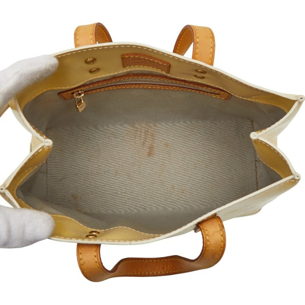 Louis Vuitton Beige Patent Leather Handbag