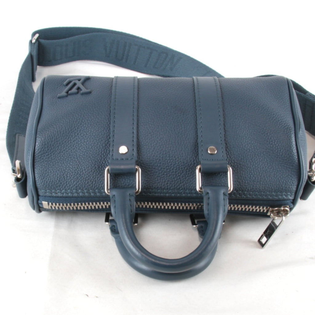 Louis Vuitton Blue Leather Handbag Shoulder Bag
