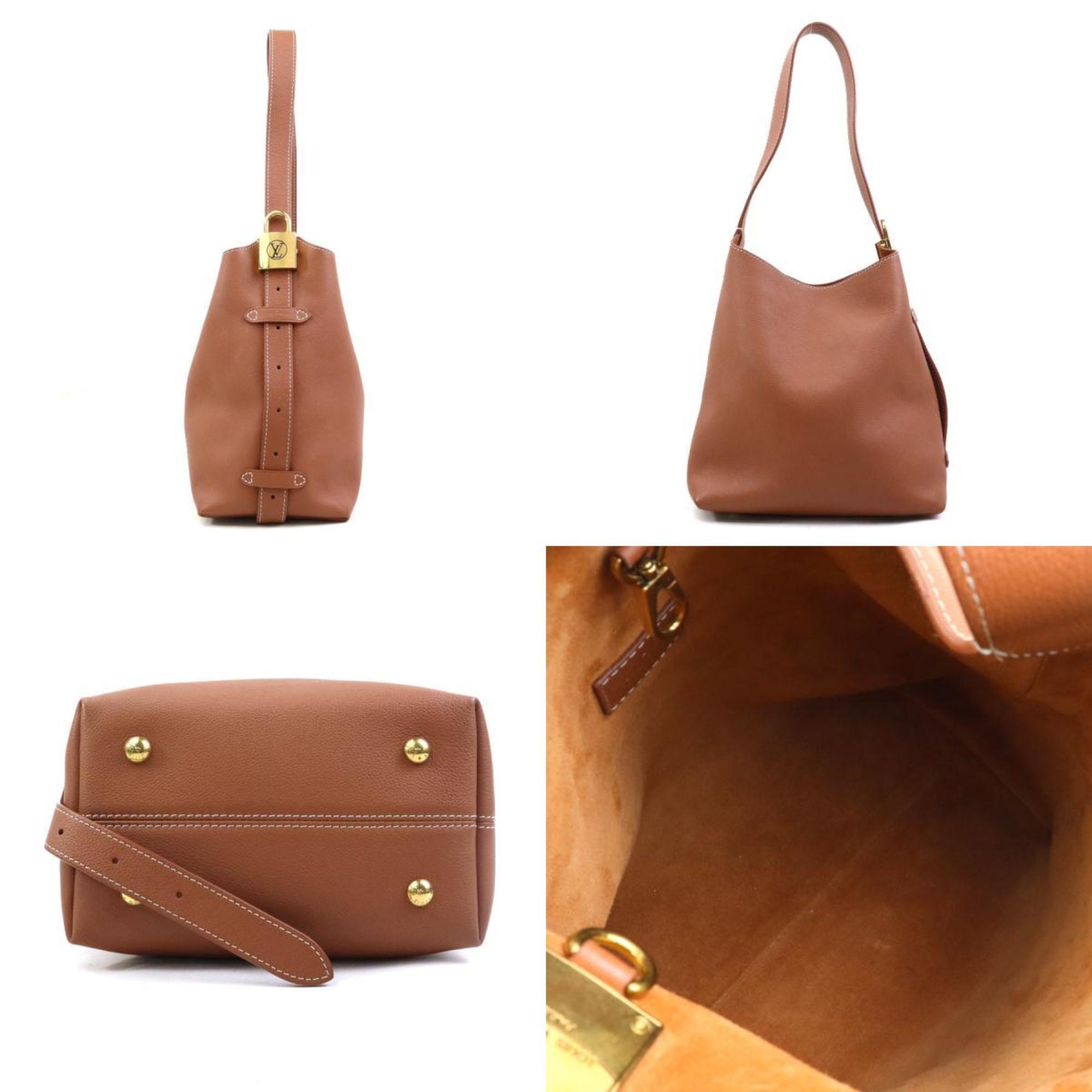 Louis Vuitton Cognac Leather Shoulder Bag