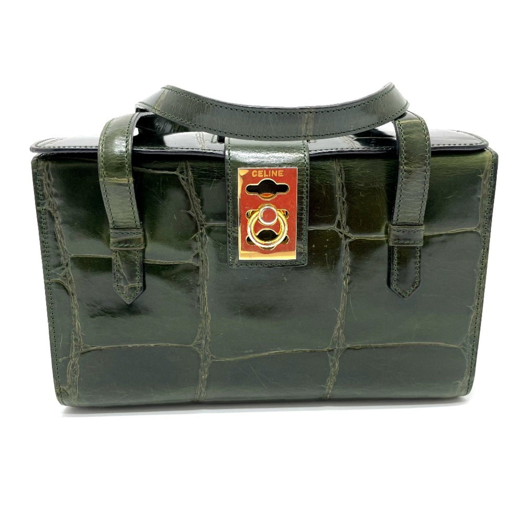 Celine Green Leather Handbag