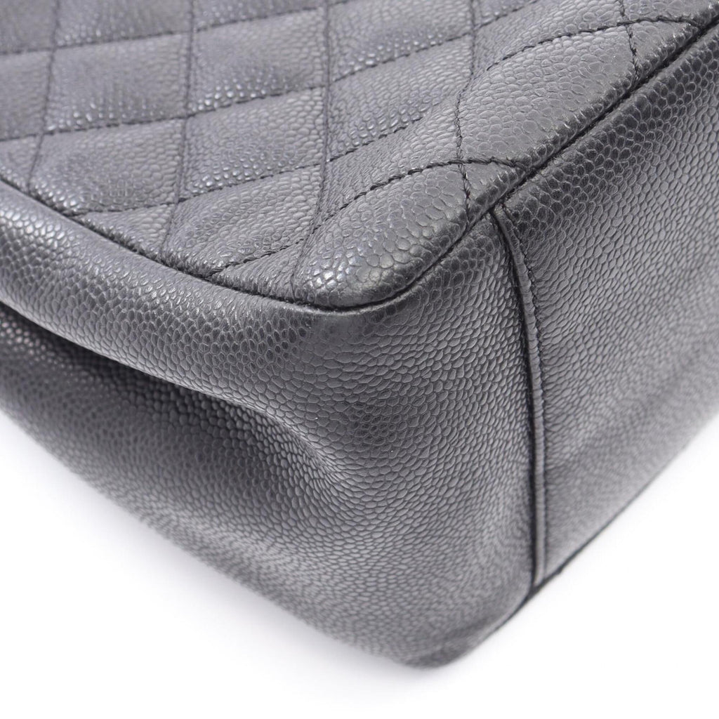 Chanel Black Leather Handbag Tote Bag