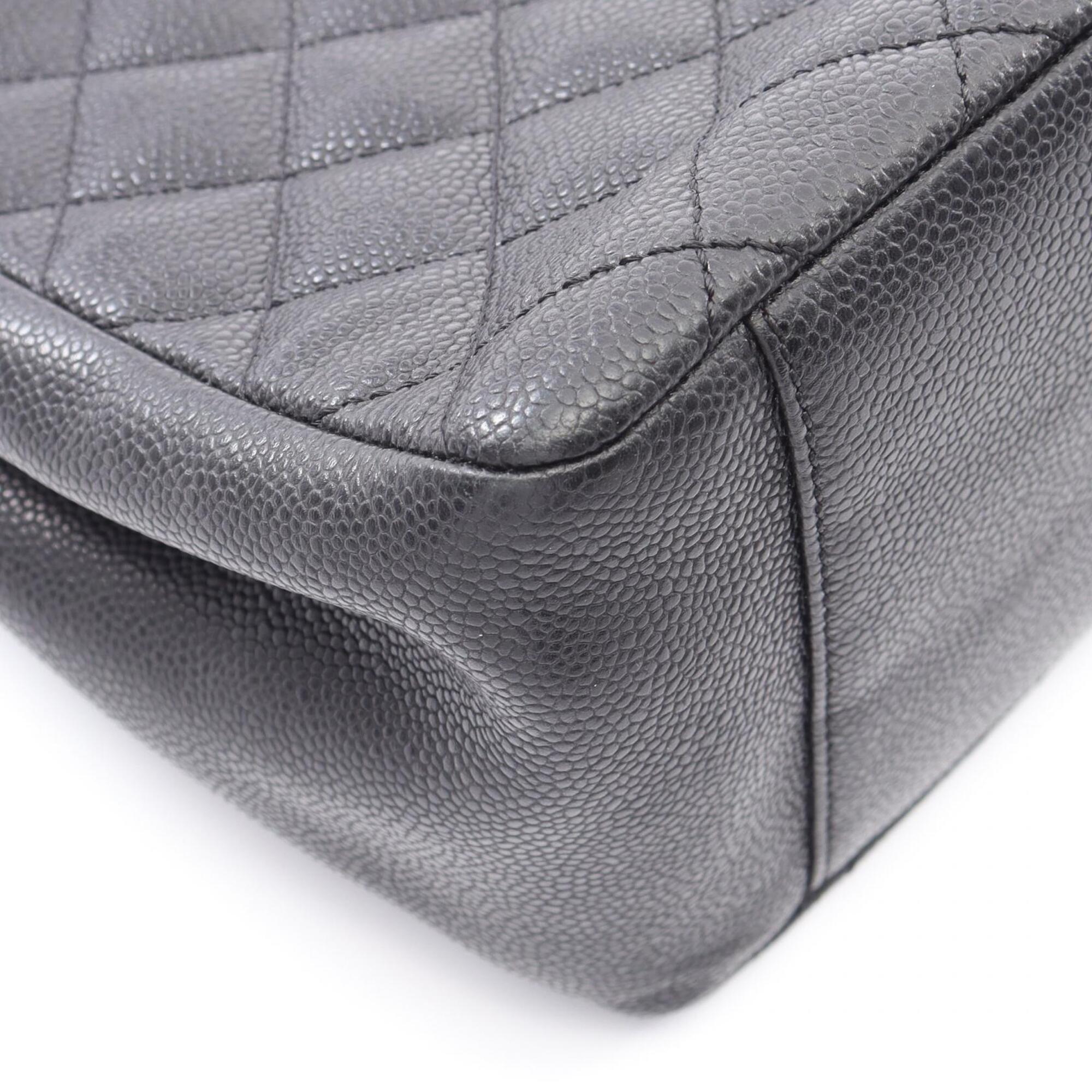 Chanel Black Leather Handbag Tote Bag