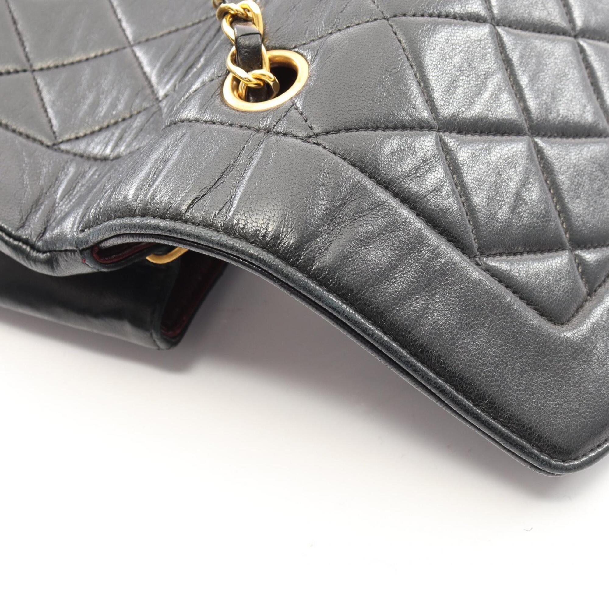 Chanel Black Leather Handbag Shoulder Bag