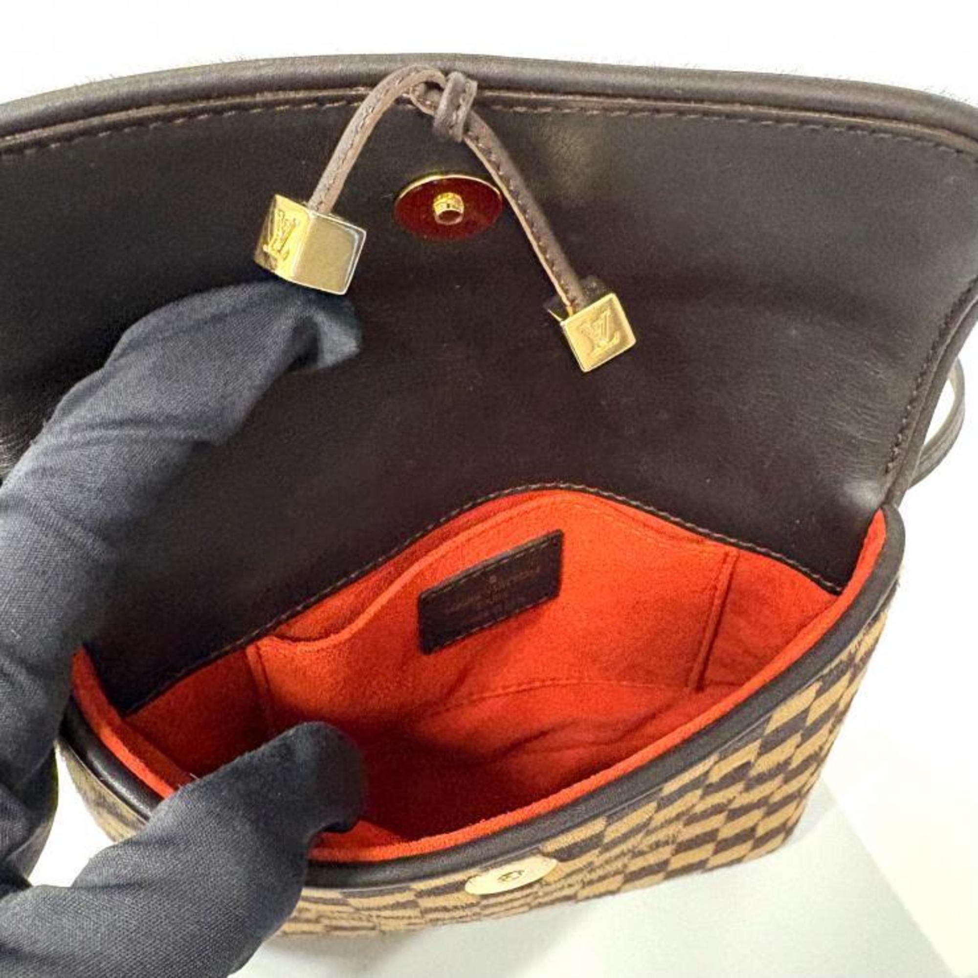Louis Vuitton Brown Leather Shoulder Bag