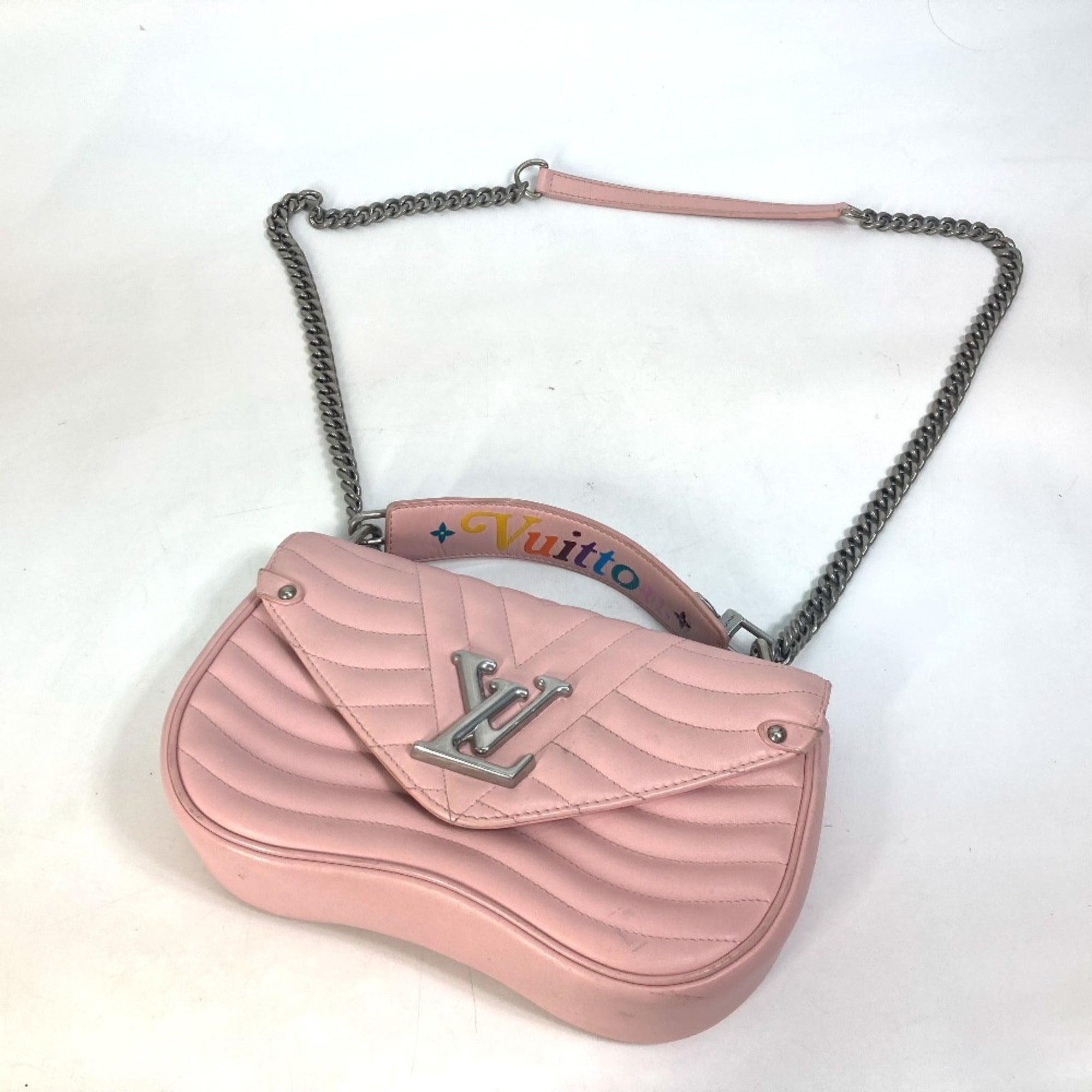 Louis Vuitton Pink Leather Handbag Shoulder Bag