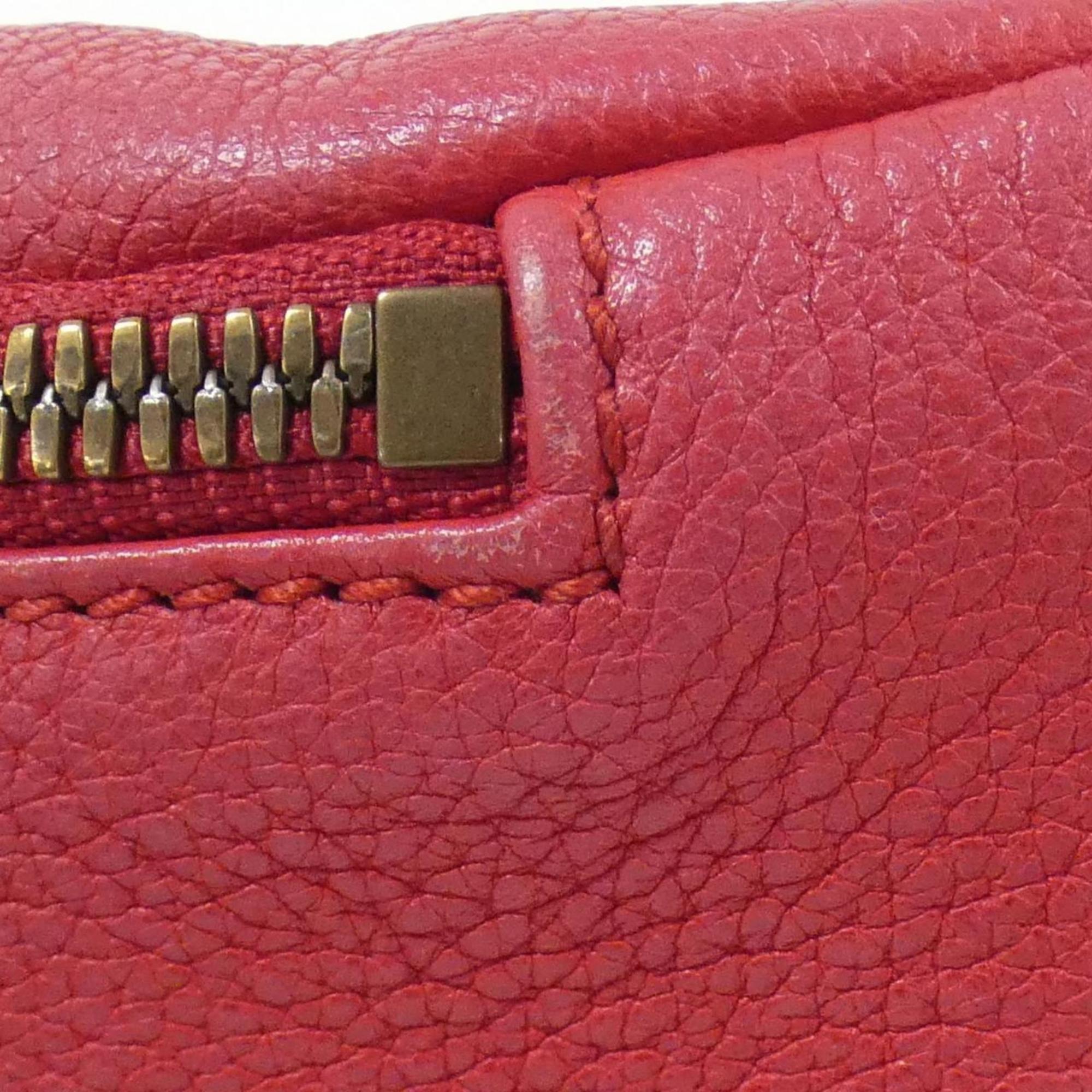 Gucci Red Color Leather Fanny Pack (Pre-Owned)