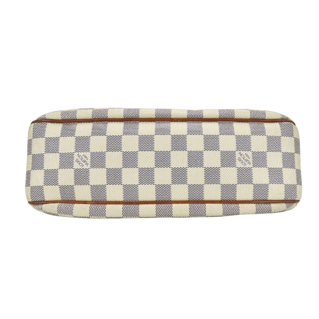 Louis Vuitton White Damier Azur Leather Shoulder Bag