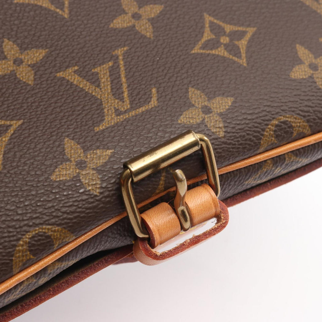 Louis Vuitton Brown Monogram Coated Canvas Leather Shoulder Bag