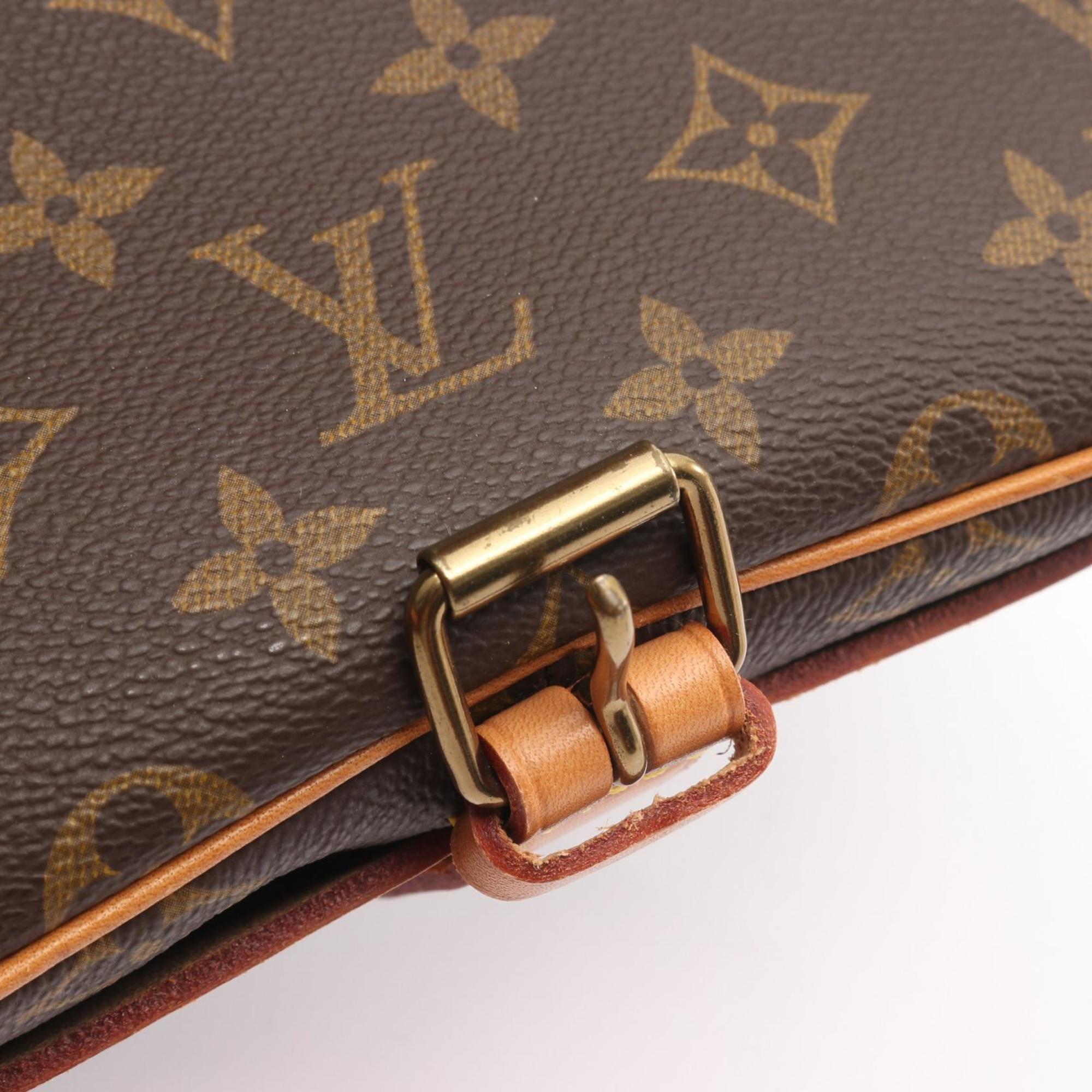 Louis Vuitton Brown Monogram Coated Canvas Leather Shoulder Bag