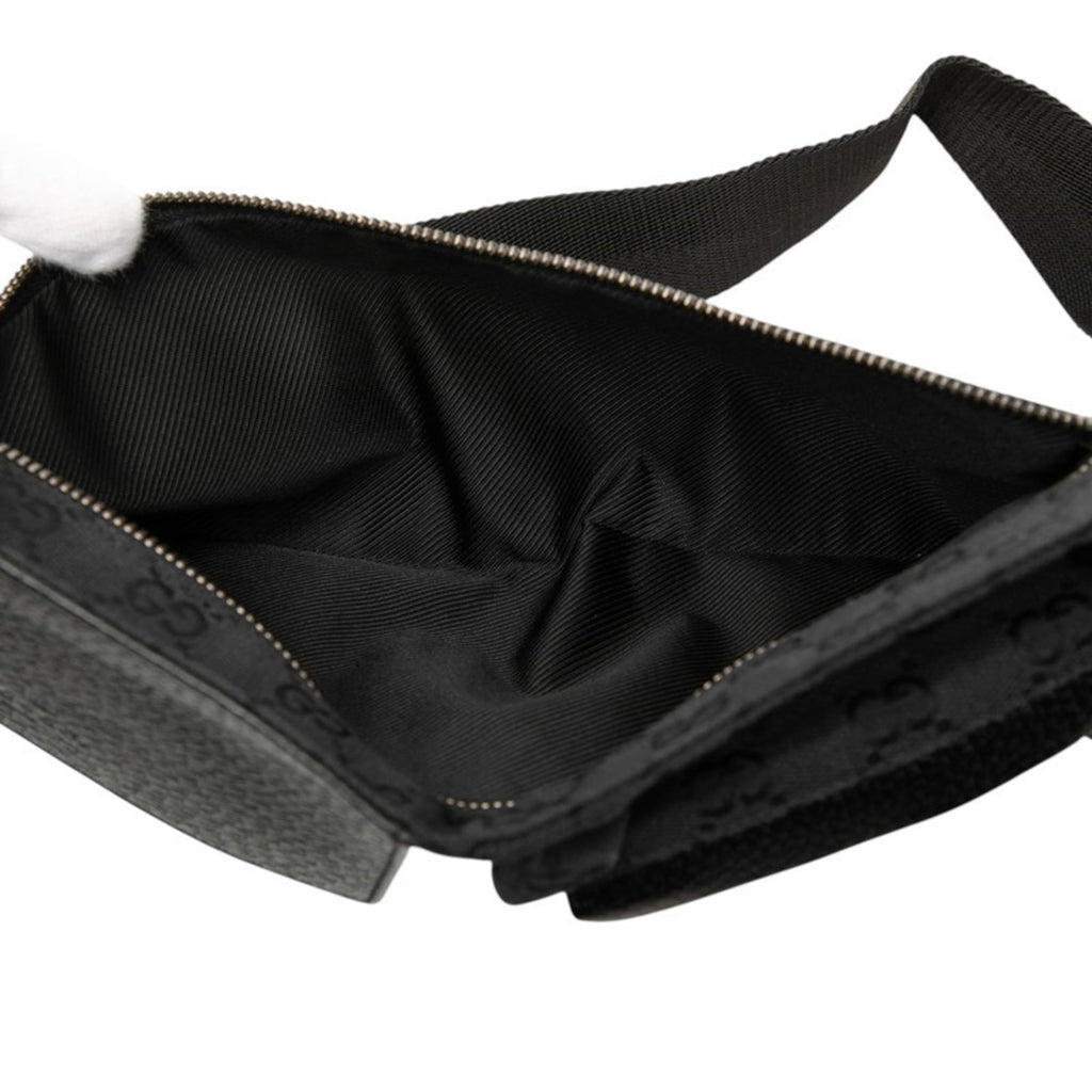 Gucci Black Canvas Leather Fanny Pack (Pre-Owned)