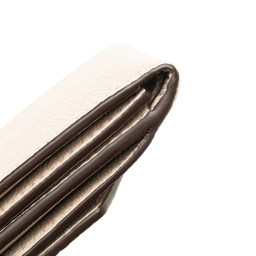 Louis Vuitton Grayish Leather Wallet (Tri-Fold)