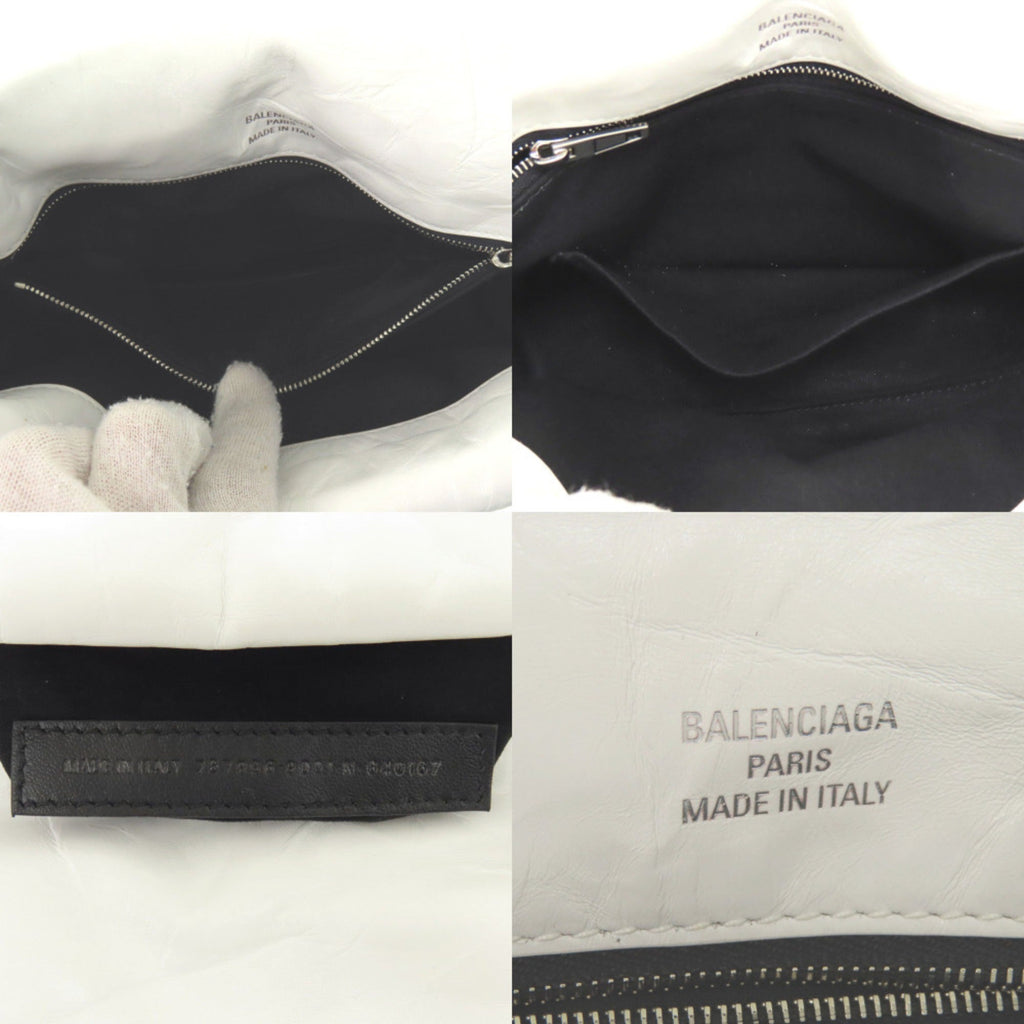 Balenciaga White Leather Handbag Shoulder