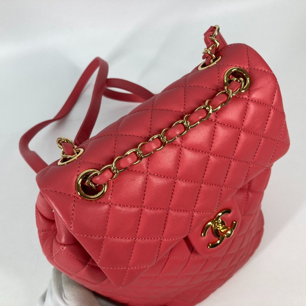 Chanel Pink Leather Backpack