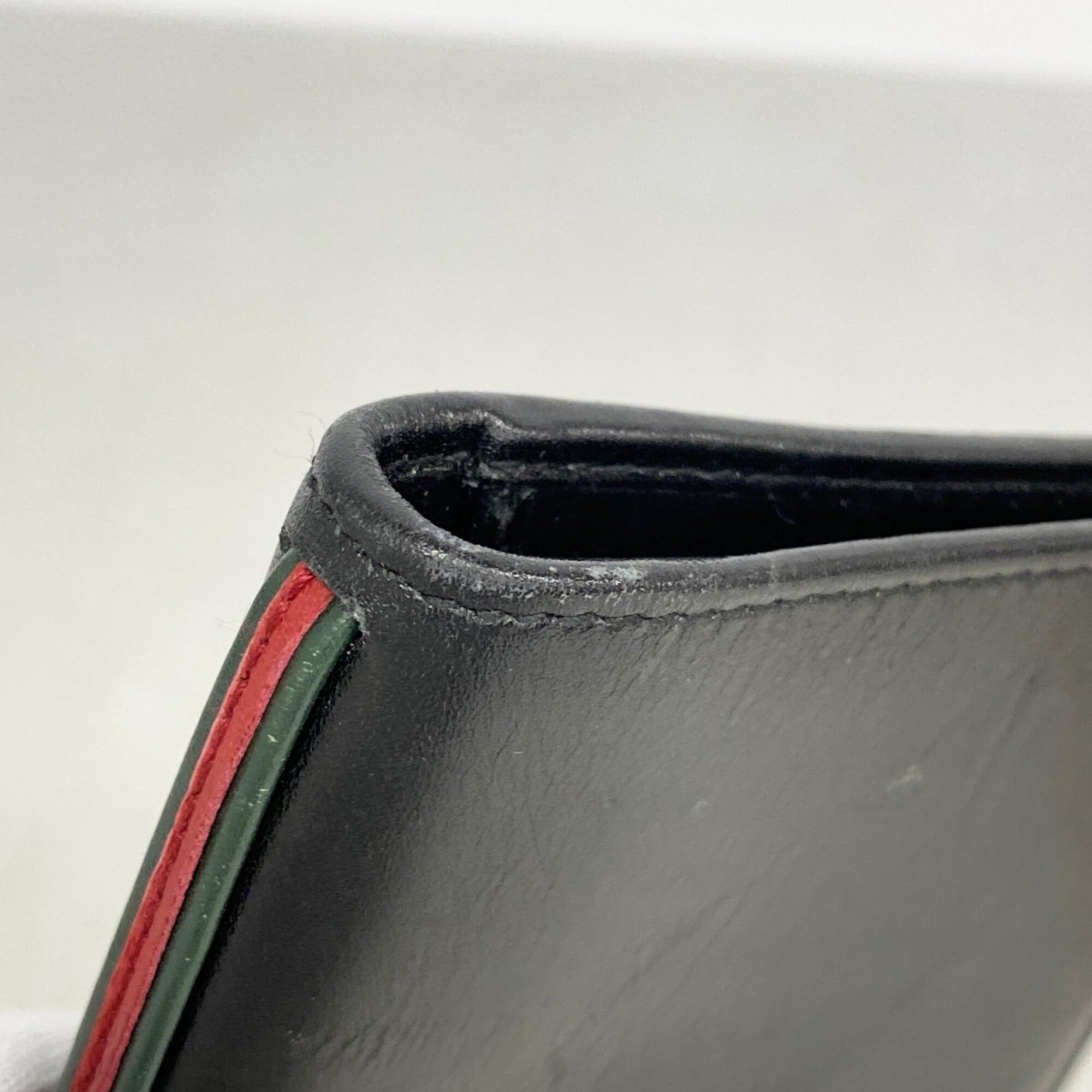 Gucci Black Leather Long Bill Wallet (Bi-Fold) (Pre-Owned)