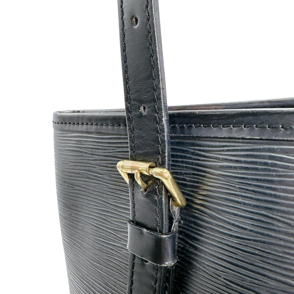Louis Vuitton Black Epi Leather Shoulder Bag Tote Bag