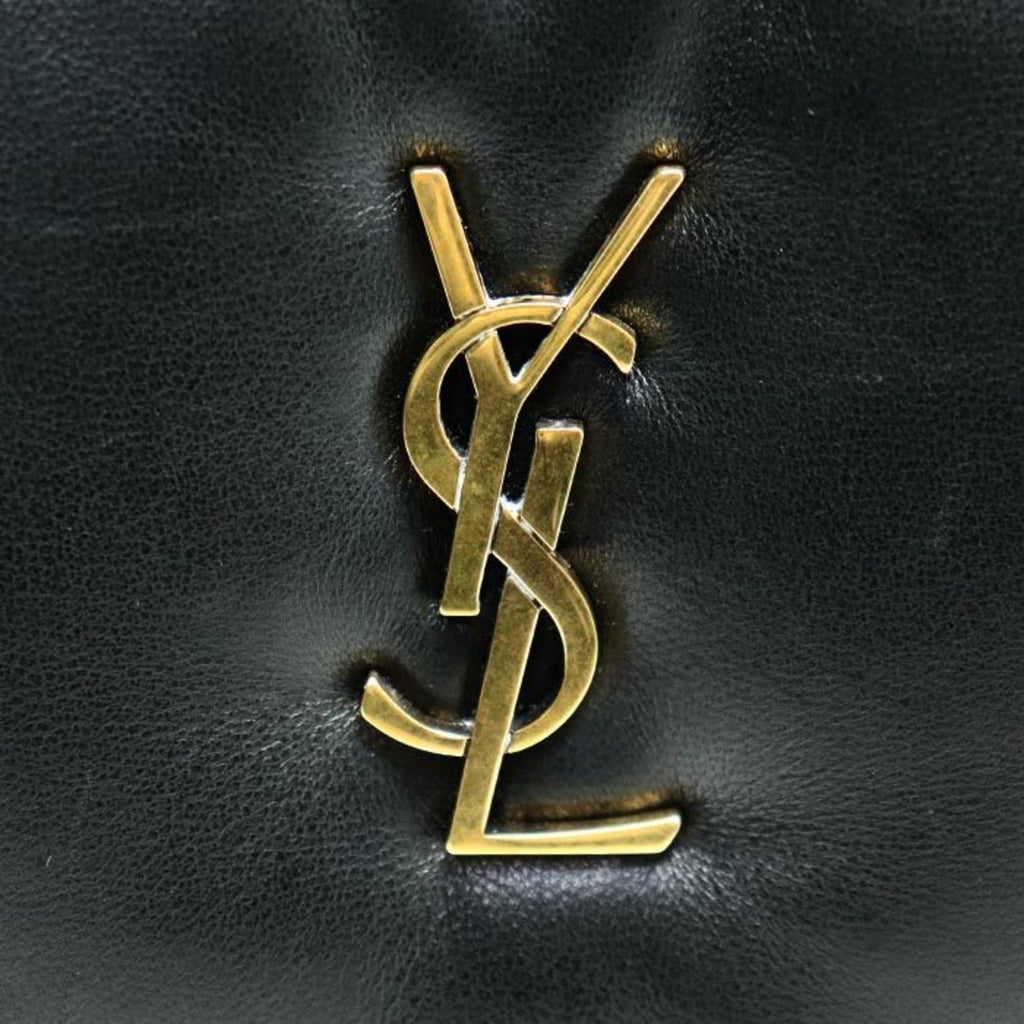 Yves Saint Laurent Black Leather Clutch Bag Pouch (Pre-Owned)
