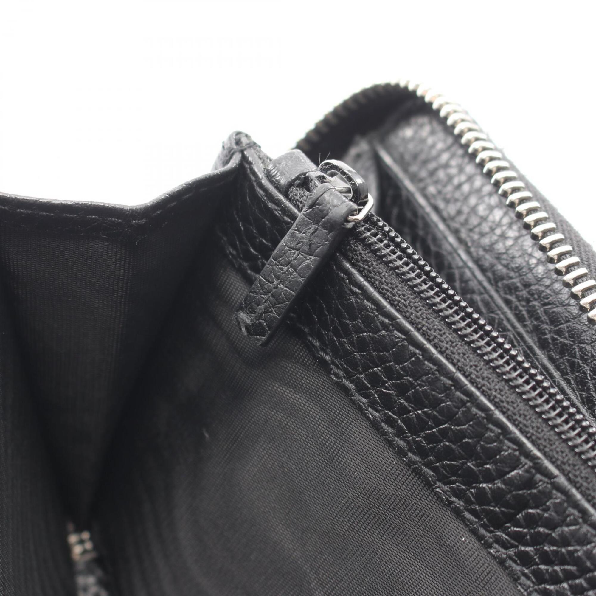 Gucci Black Leather Long Wallet (Bi-Fold) (Pre-Owned)