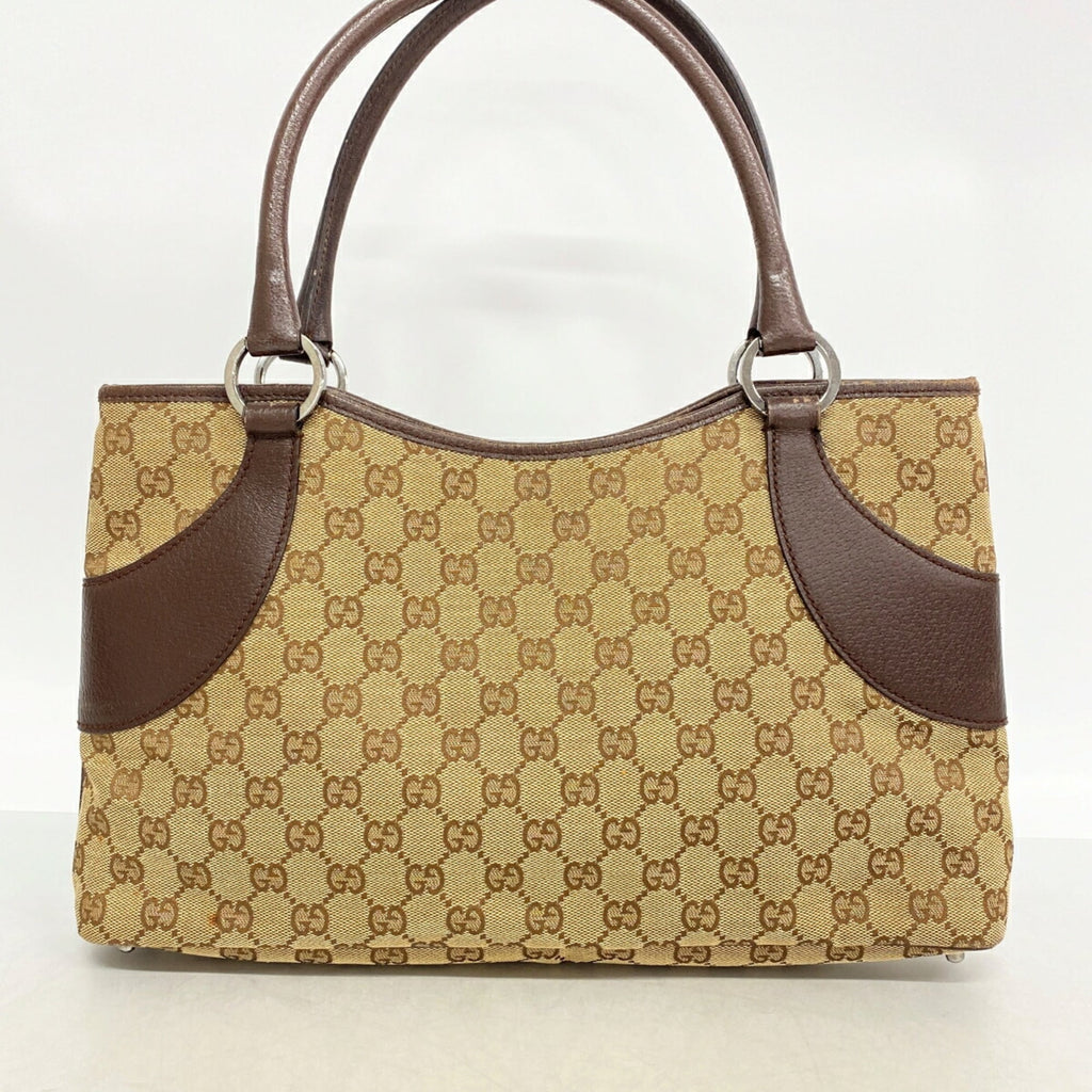 Gucci Brown Canvas Handbag (Pre-Owned)