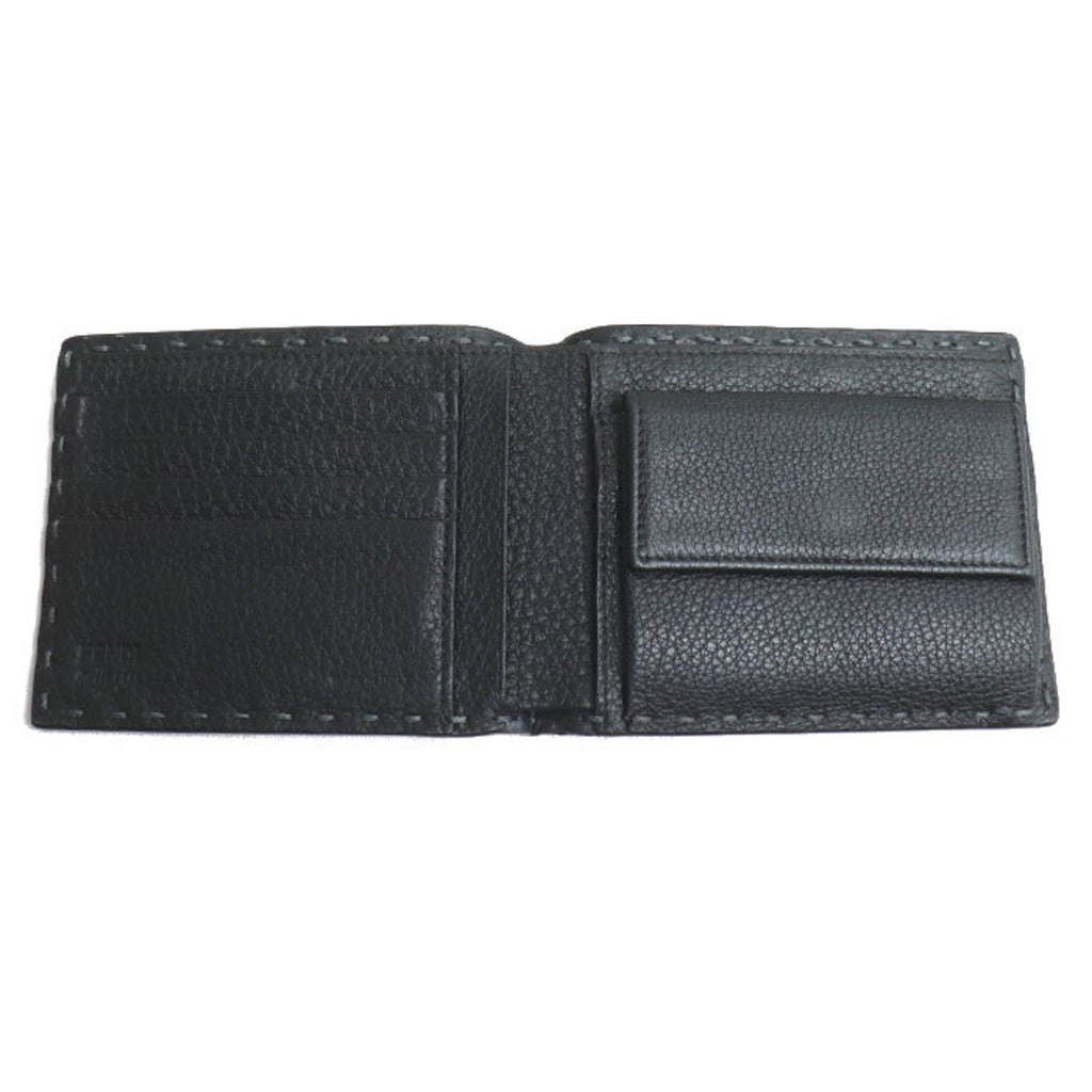 Fendi Gray Leather Wallet (Bi-Fold)