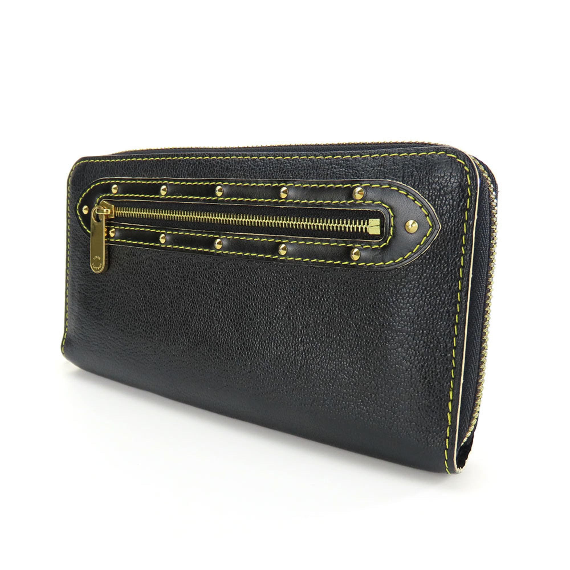Louis Vuitton Black Leather Long Wallet