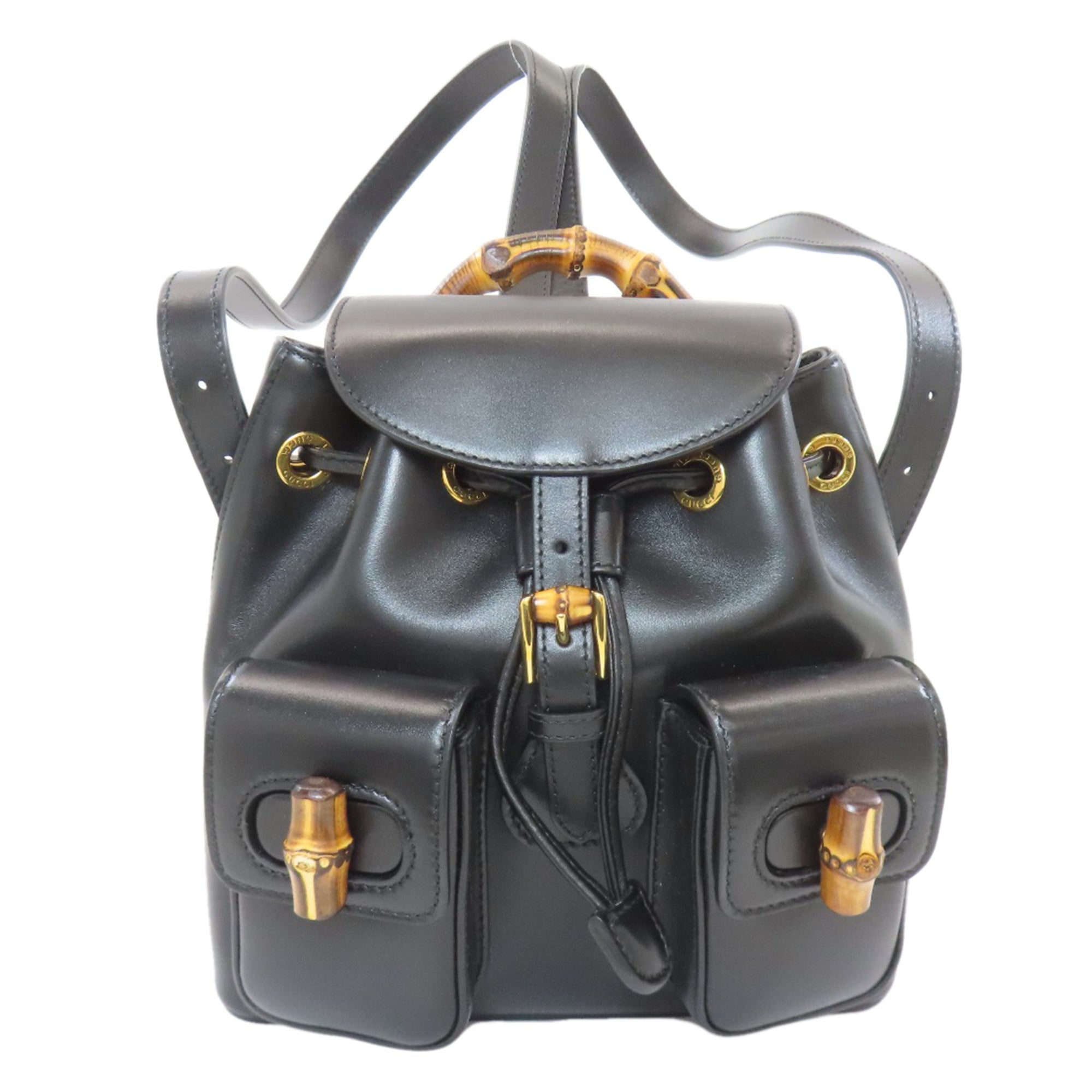 Gucci Black Leather Backpack (Pre-Owned)