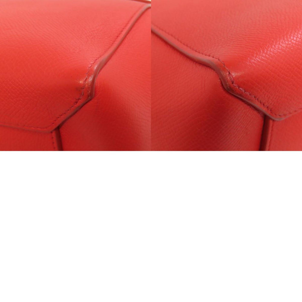 Celine Red Color Leather Handbag