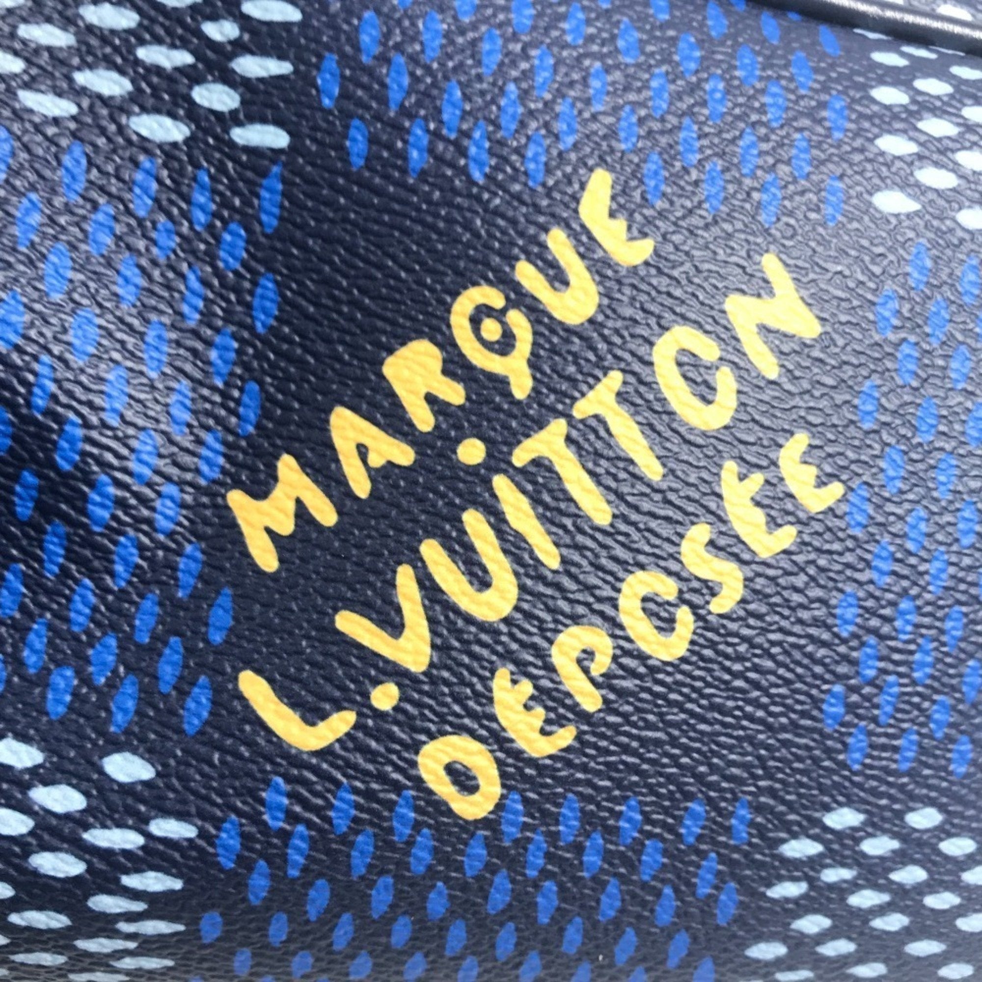 Louis Vuitton Blue Damier Canvas Clutch Bag