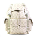 Christian Dior Light Beige Coated Canvas Leather Backpack (Pre-Owned)